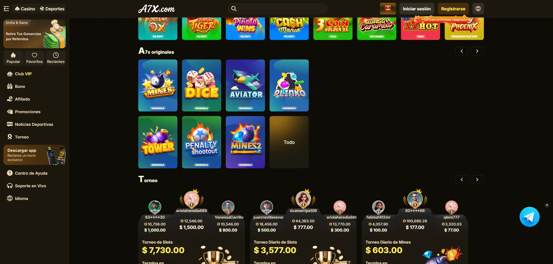 Juegos de slots exclusivos en A7X Casino para jugadores mexicanos
